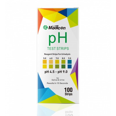 Medicon urine  pH test strips 4.5-9.0 monitor your body ph balance