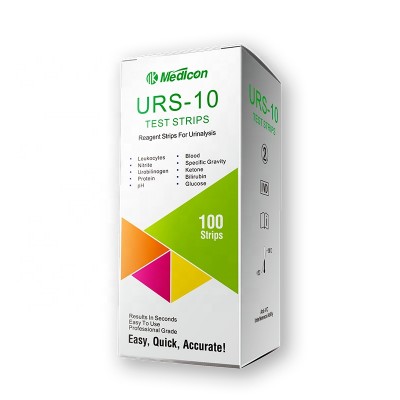 Medicon 10 parameters urine test strips for analysis test analyzer and visual